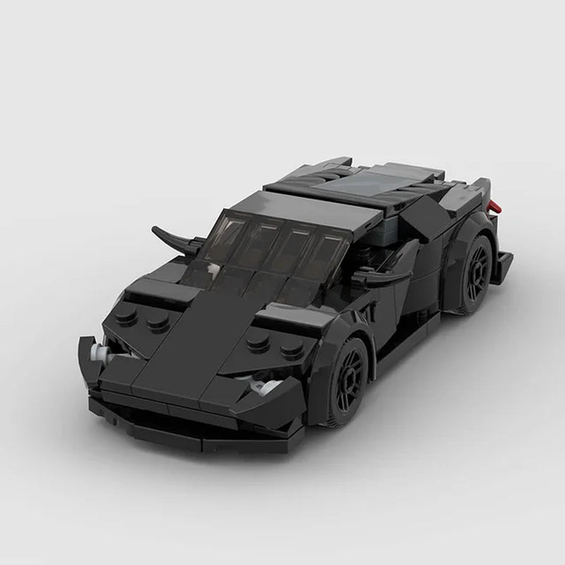 MOC Black Lam-Bo Roadster Assembled Compatible with Le-Go Car DIY Building Blocks Kid Toys Gift NO Box