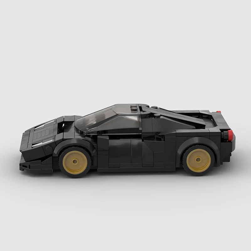 MOC 458 Black Assembled Compatible with Le-Go Car DIY Building Blocks Kid Toys Gift NO Box